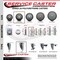 Service Caster 35 Inch Gray Polyurethane 12 Inch Threaded Stem Caster Set 2 Brakes SCC SCC-TS20S3514-PPUB-121315-2-PLB-2 - alternate 3